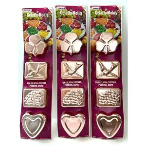 Vintage‎ Nevco copper colored aluminum Mini Jello molds - make great ornaments!